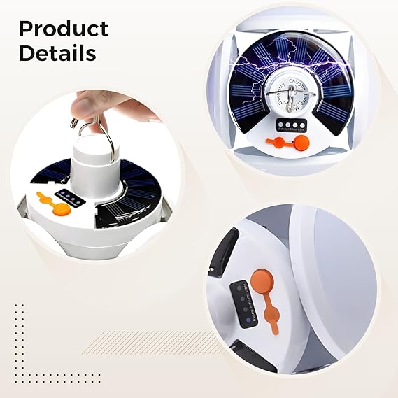 چراغ اضطراری شارژی خورشیدی تاشو