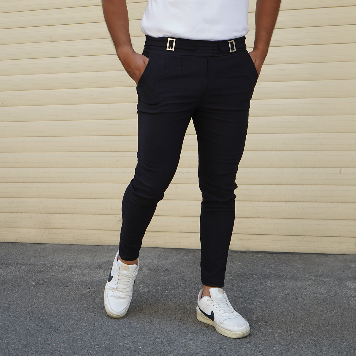 شلوار اسلش مردانه مشکی مدل Keysan