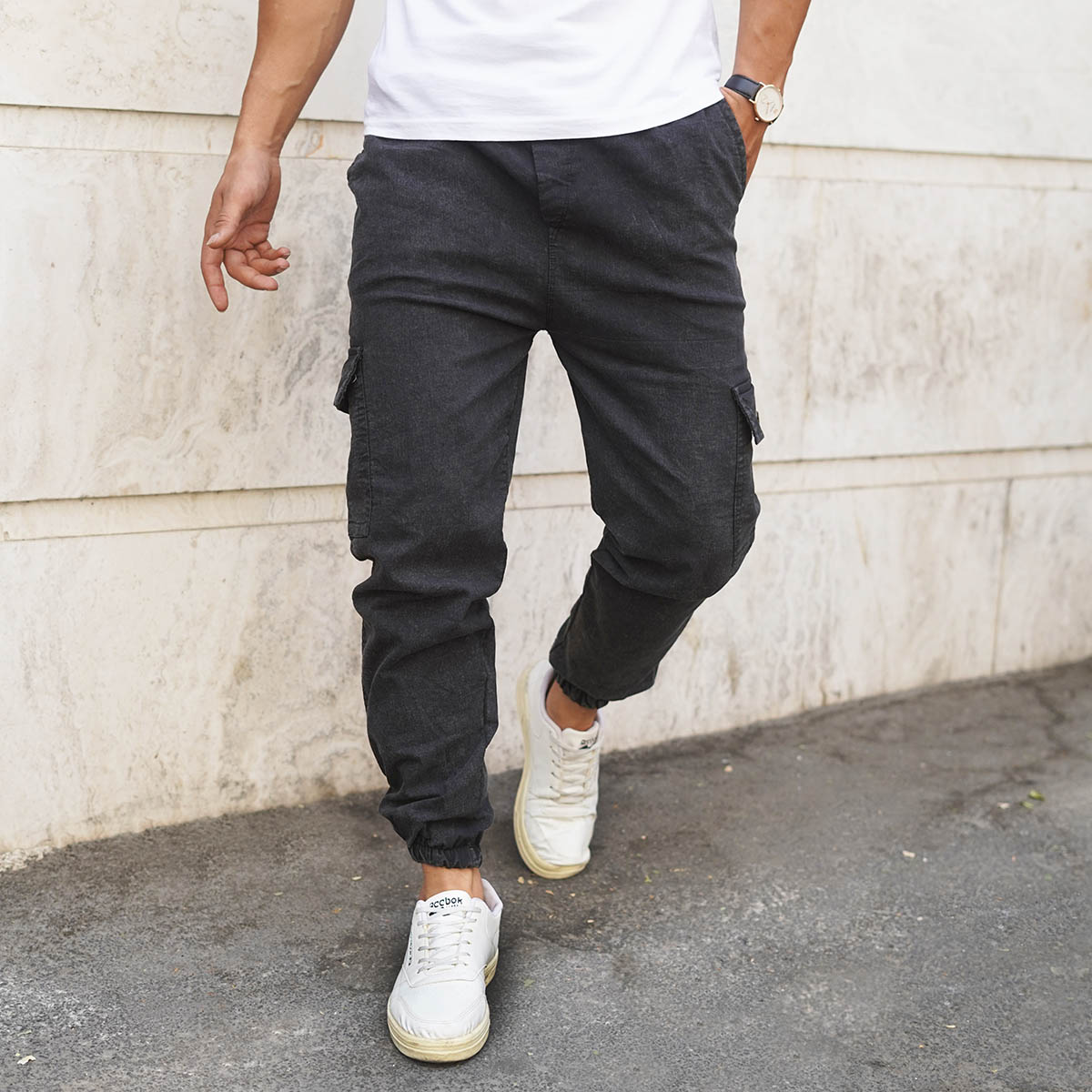 شلوار اسلش مشکی مردانه مدل ARAZ