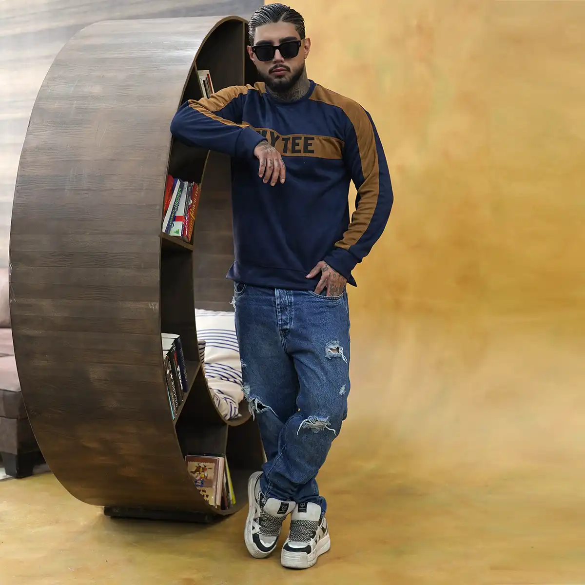 دورس مردانه سرمه ای قهوه‌ای مدل MYTEE