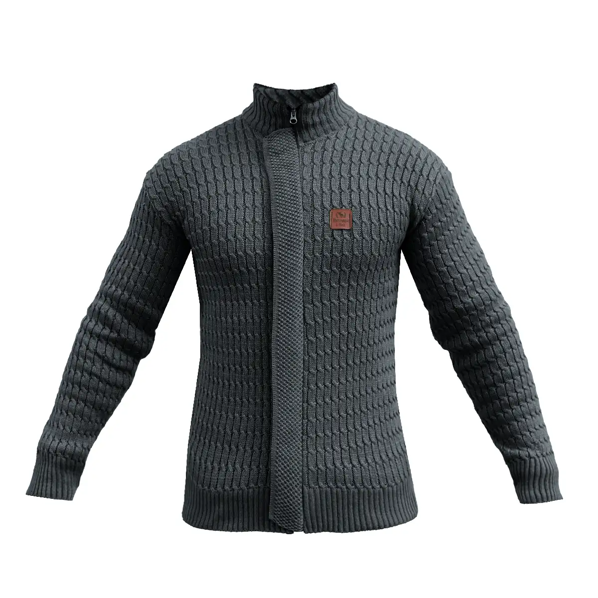 سوئیشرت بافت ذغالی مردانه مدل OKSEN