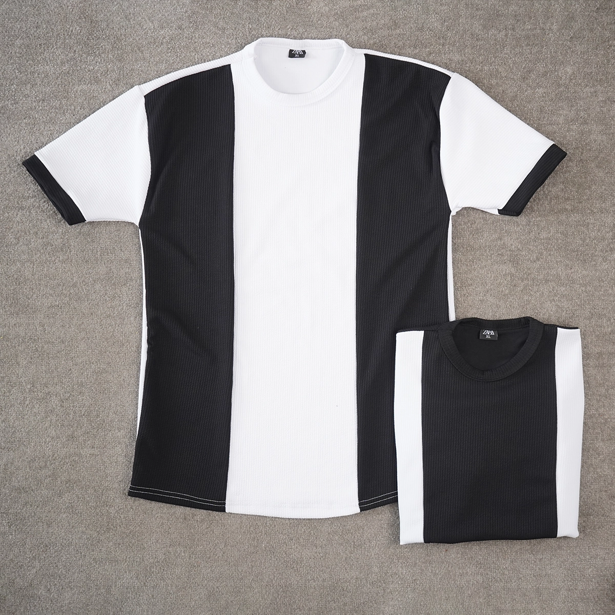 تیشرت مردانه سفید مشکی مدل Kaveh