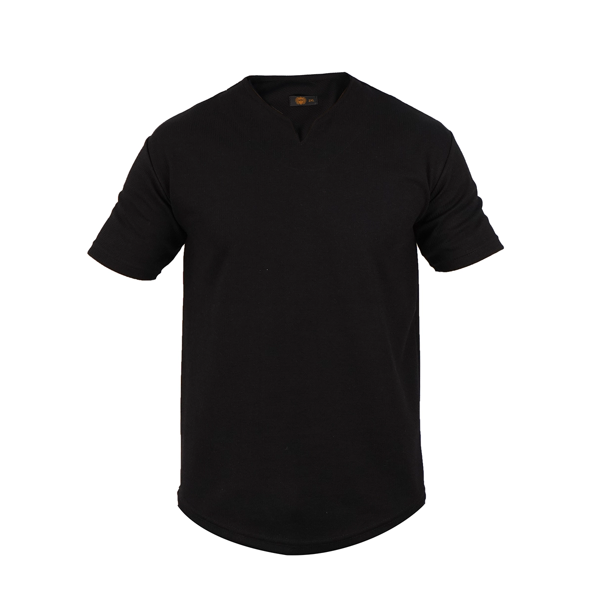 تیشرت مشکی یقه کوبایی مردانه مدل Sorad