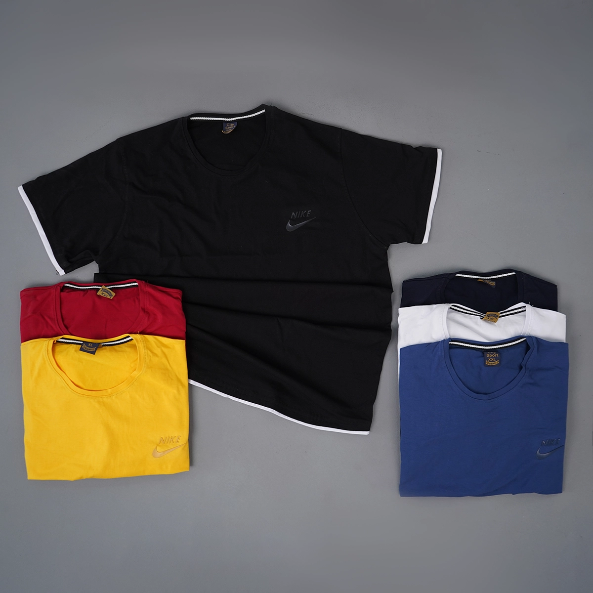 تیشرت یقه گرد سفید مردانه مدل kamyar