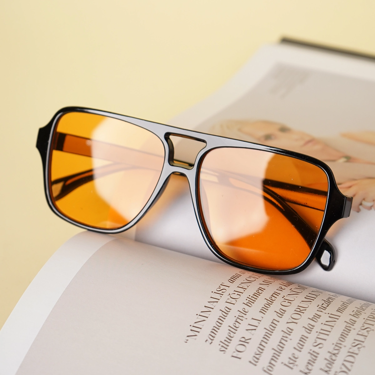 عینک آفتابی زرد مدل Ervin