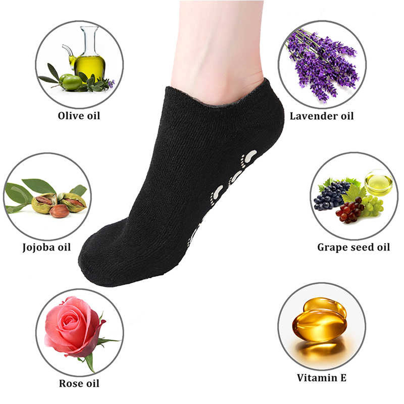 جوراب سیلیکونی پشمی ضد ترک پا