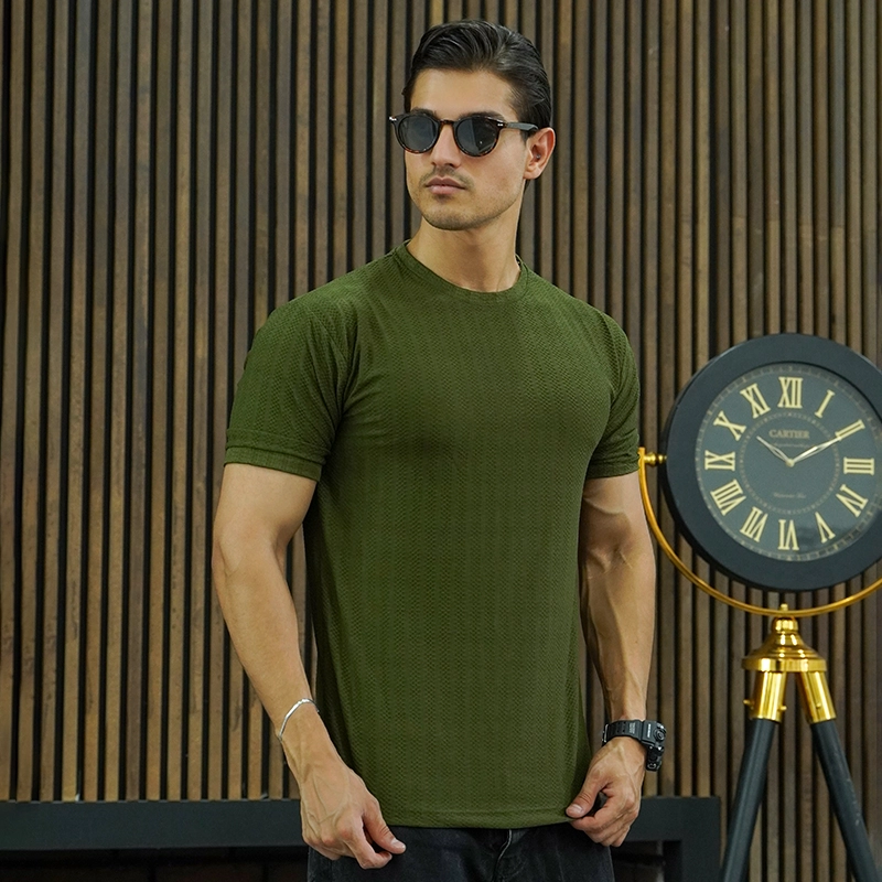 تیشرت سبز مردانه مدلBehnam