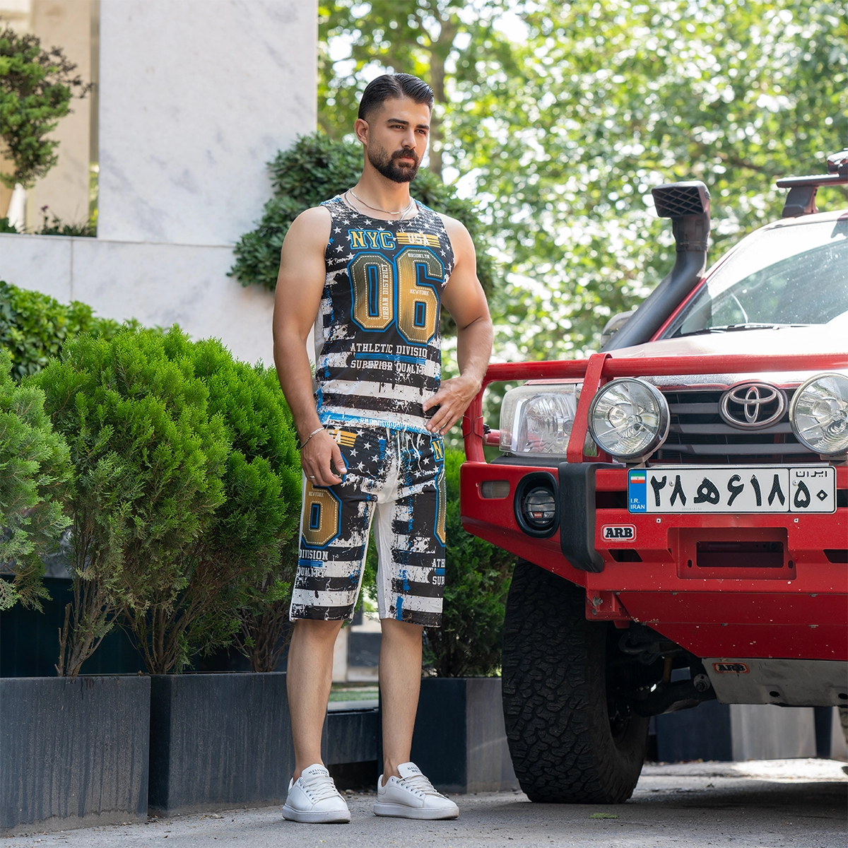 ست رکابی شلوارک مردانه NYC 06