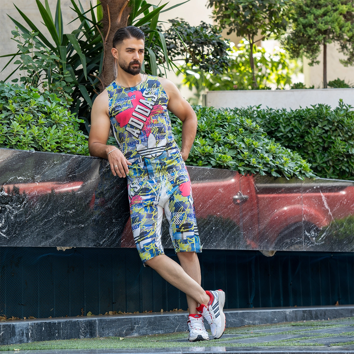 ست رکابی شلوارک مردانه آدیداس مدل A20