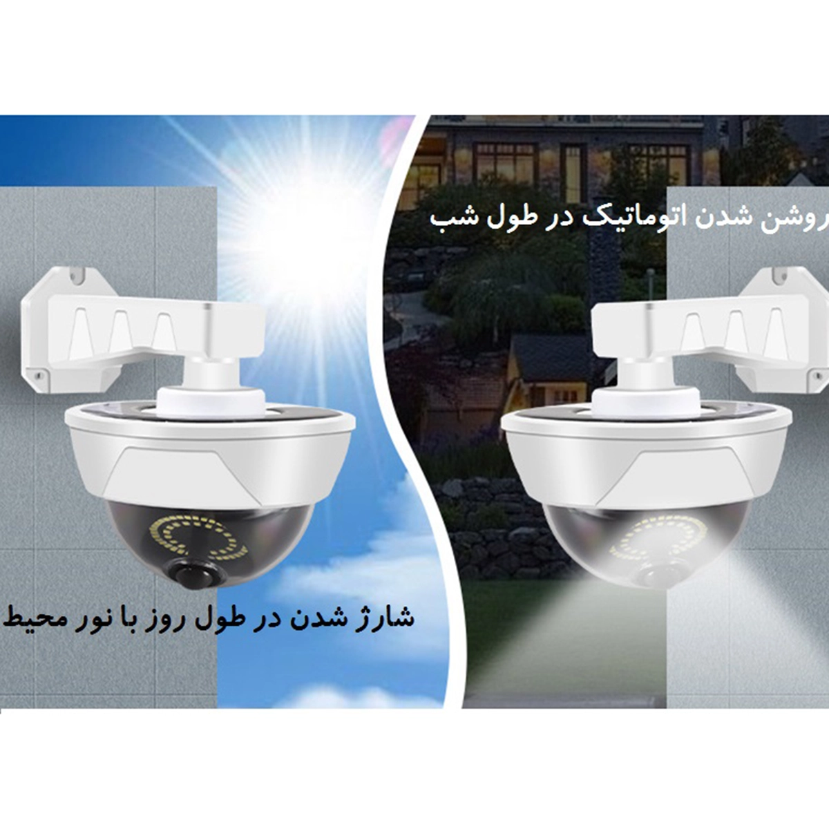 پرژکتور خورشیدی گرد طرح دوربین مدل qp2203