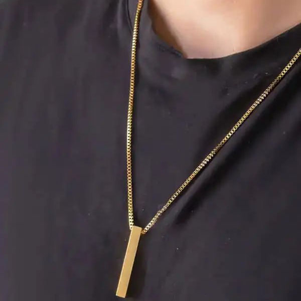 گردنبند مکعب عشق طلایی