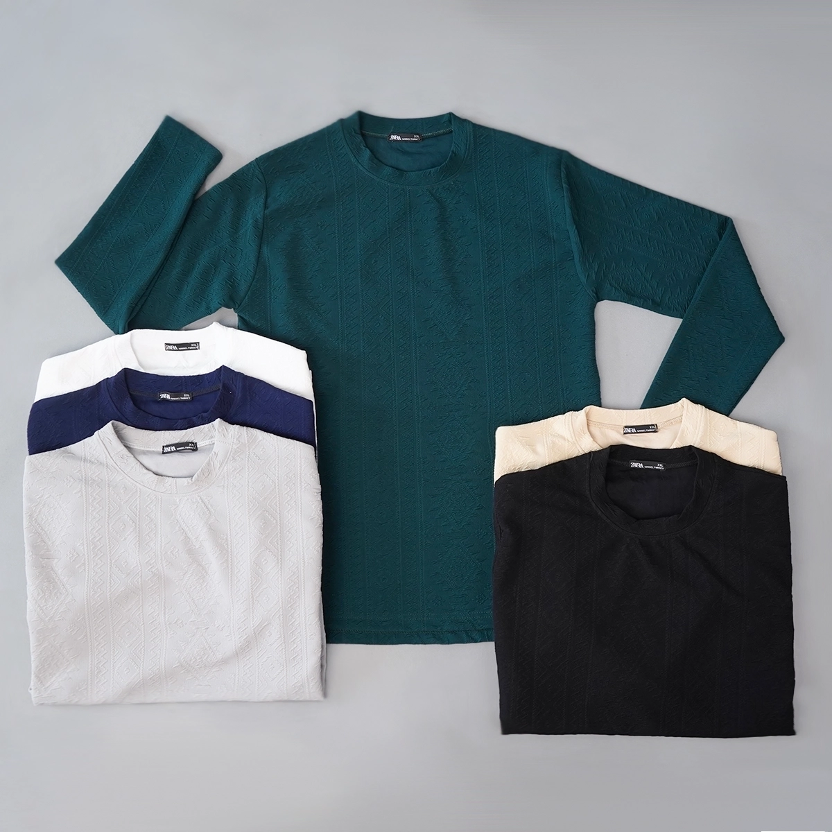 بلوزطرح دار مردانه مراکشی مشکی مدل Nikan