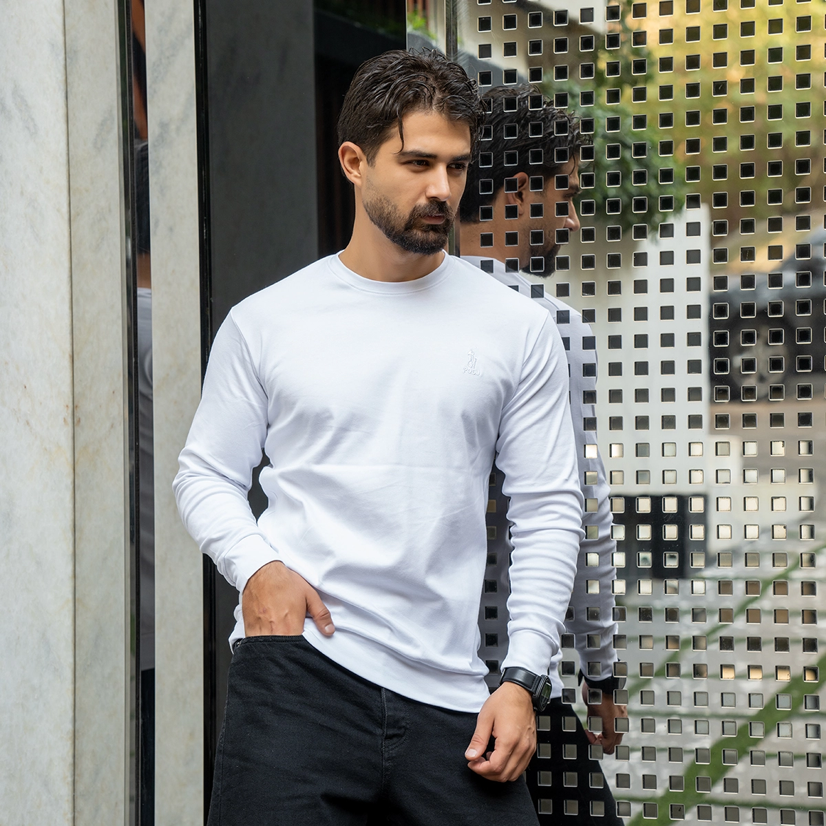 دورس مردانه polo سفید مدل Horosh