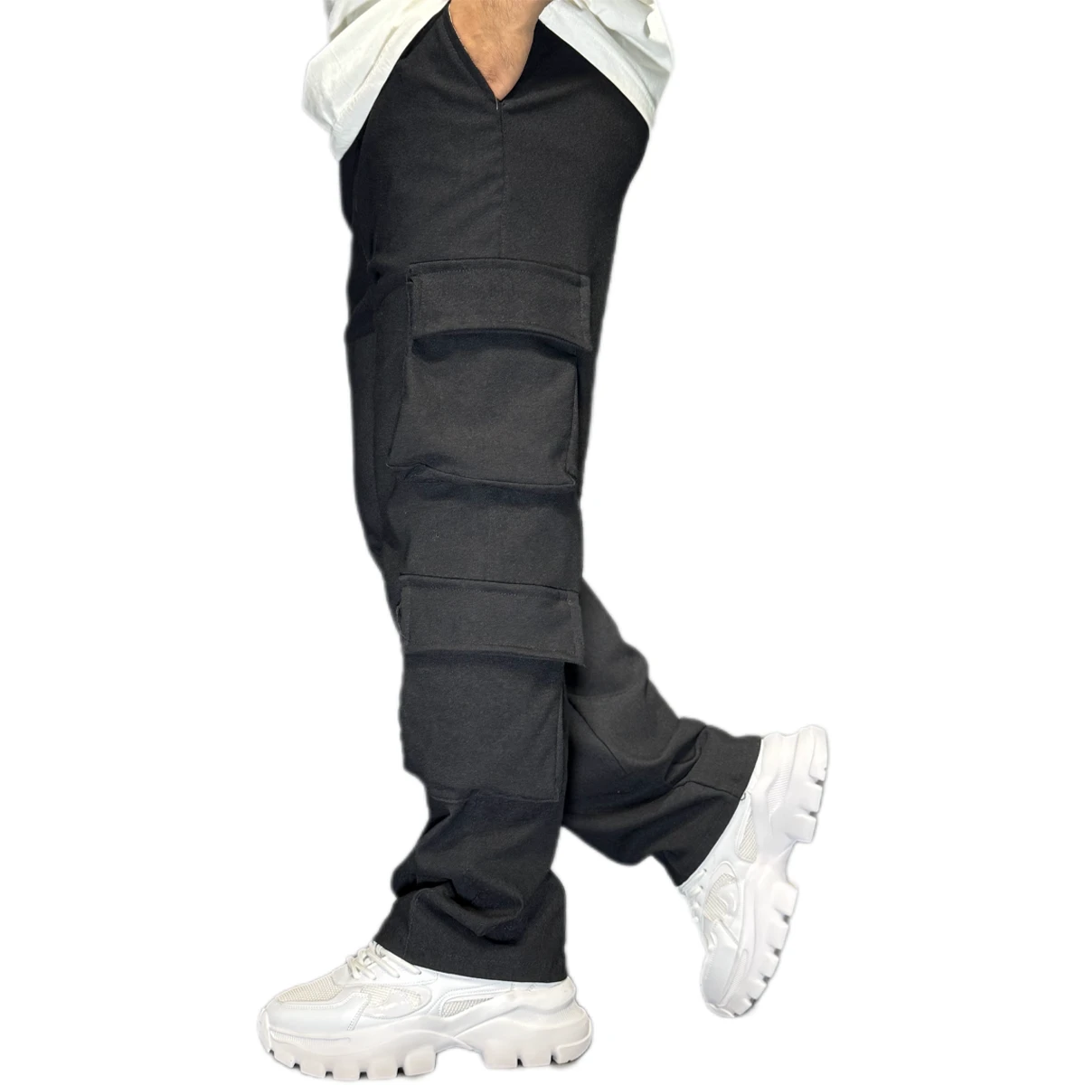 شلوار بنگال کارگو مشکی مردانه مدل HAMED