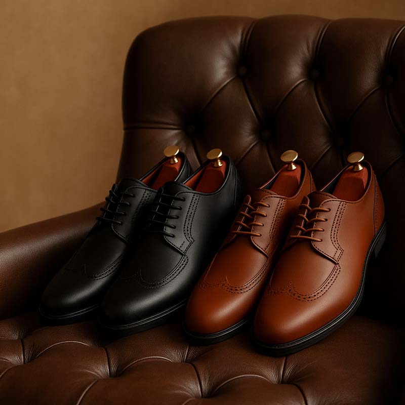 کفش رسمی مردانه عسلی مدل Edvin