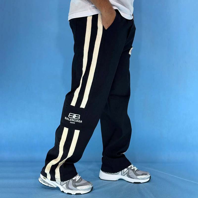 شلوارمردانه مشکی بالنسیاگا مدل ۲ نوار کنف