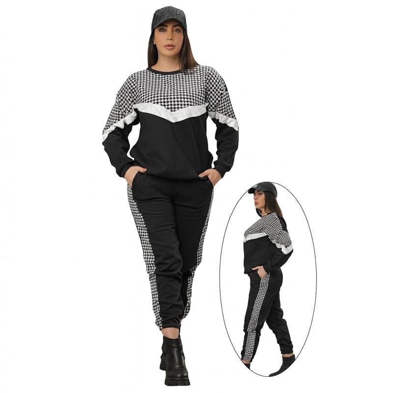 ست زنانه بلوز و شلوار پاییزه مدل Azar-مشکی