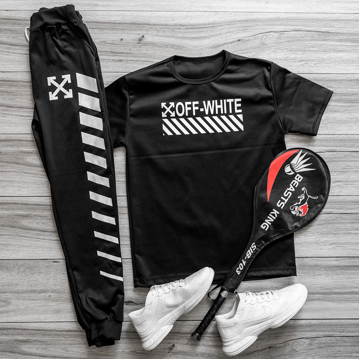 ست تیشرت شلوار off-white مردانه مدلVesta