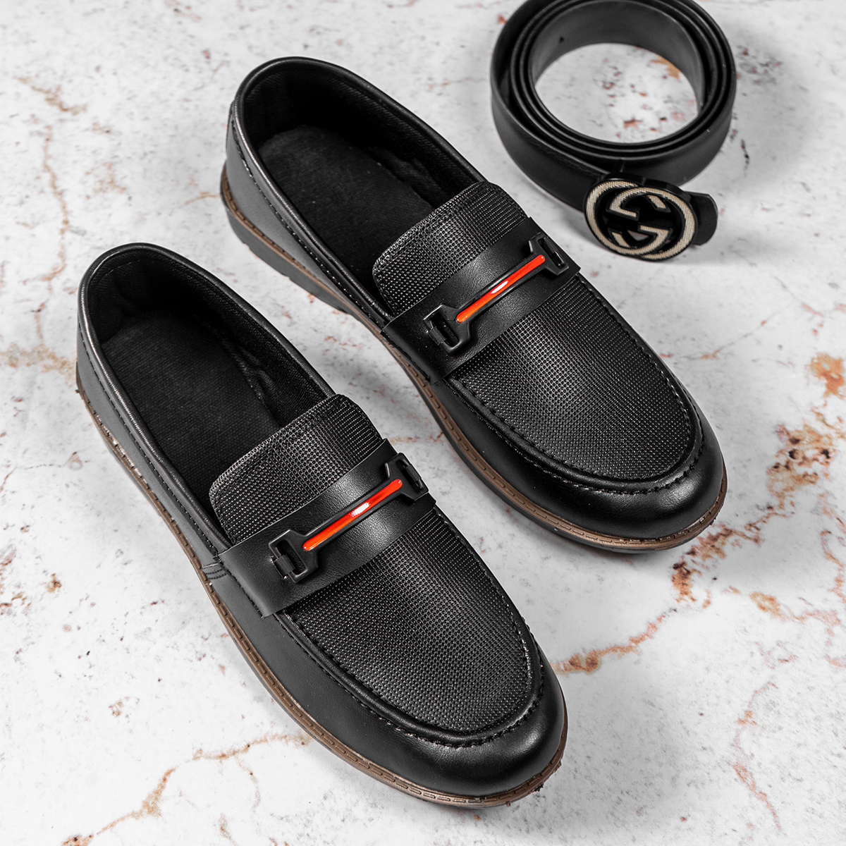 کفش کالج مردانه مشکی مدل Rasa