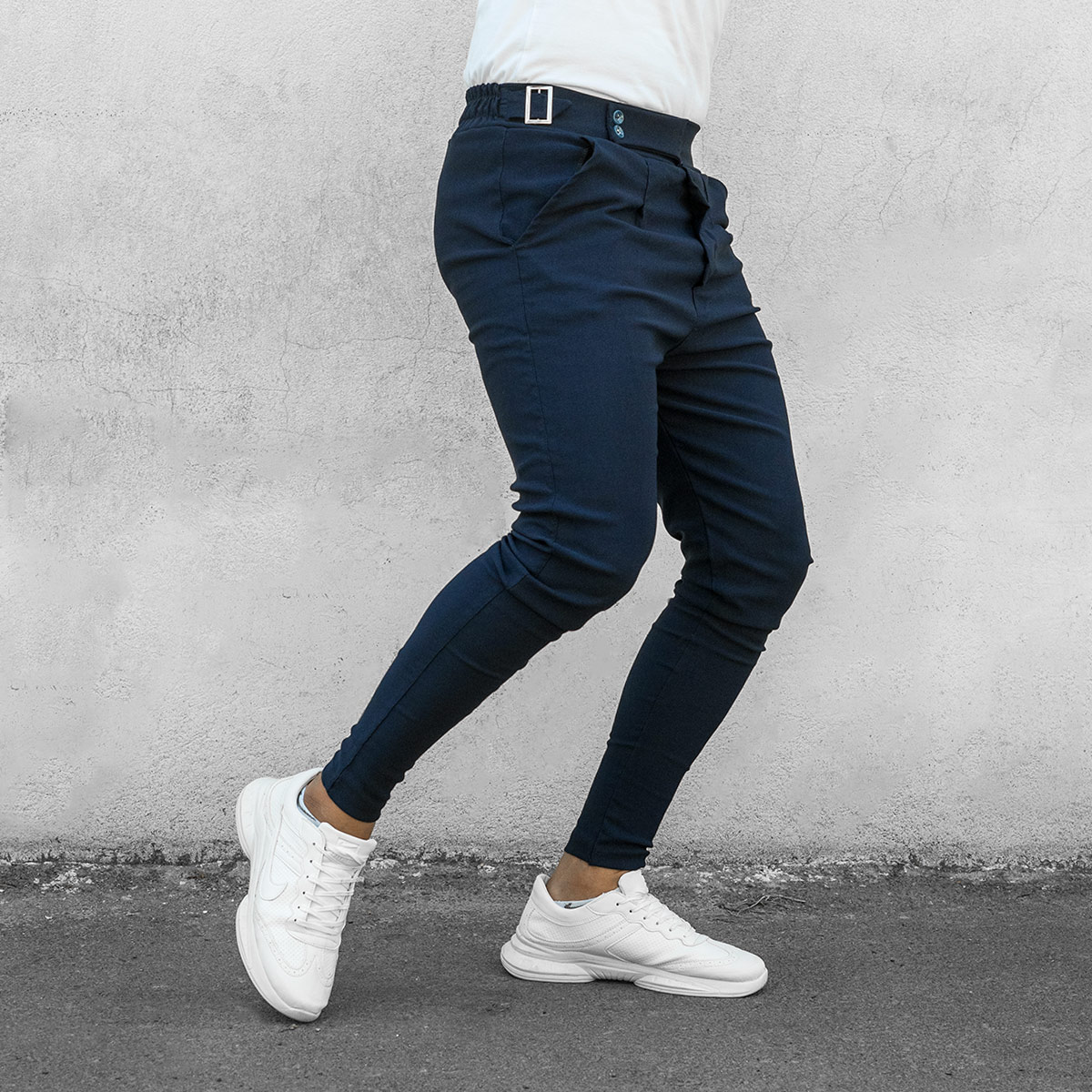 شلوار اسلش سرمه ای مردانه مدل Keavan