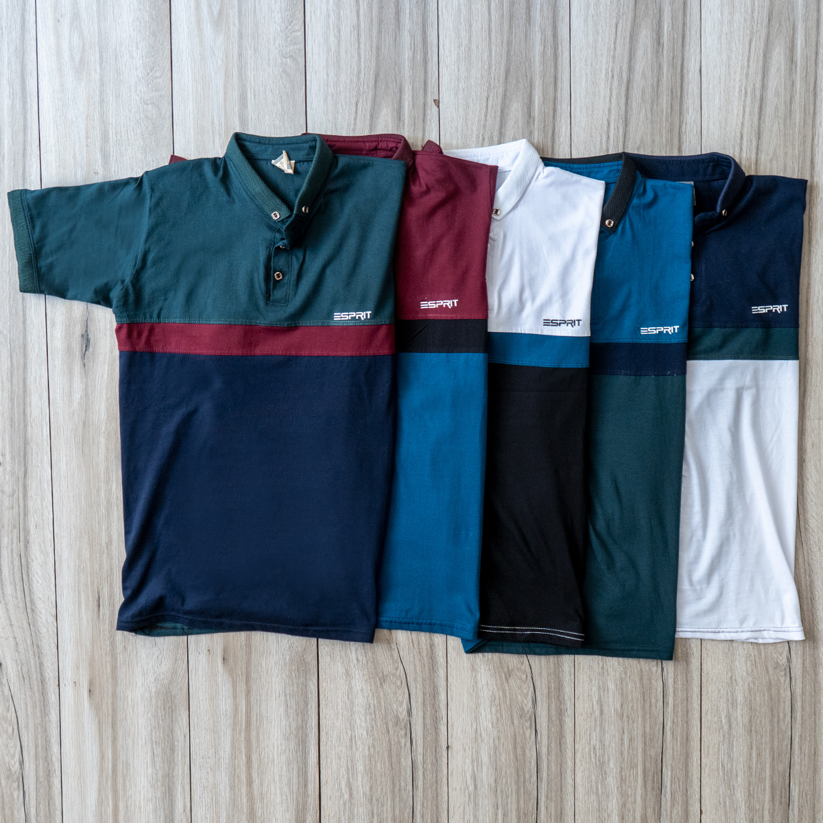 تیشرت Esprit مردانه زرشکی آبی مدل Sonada