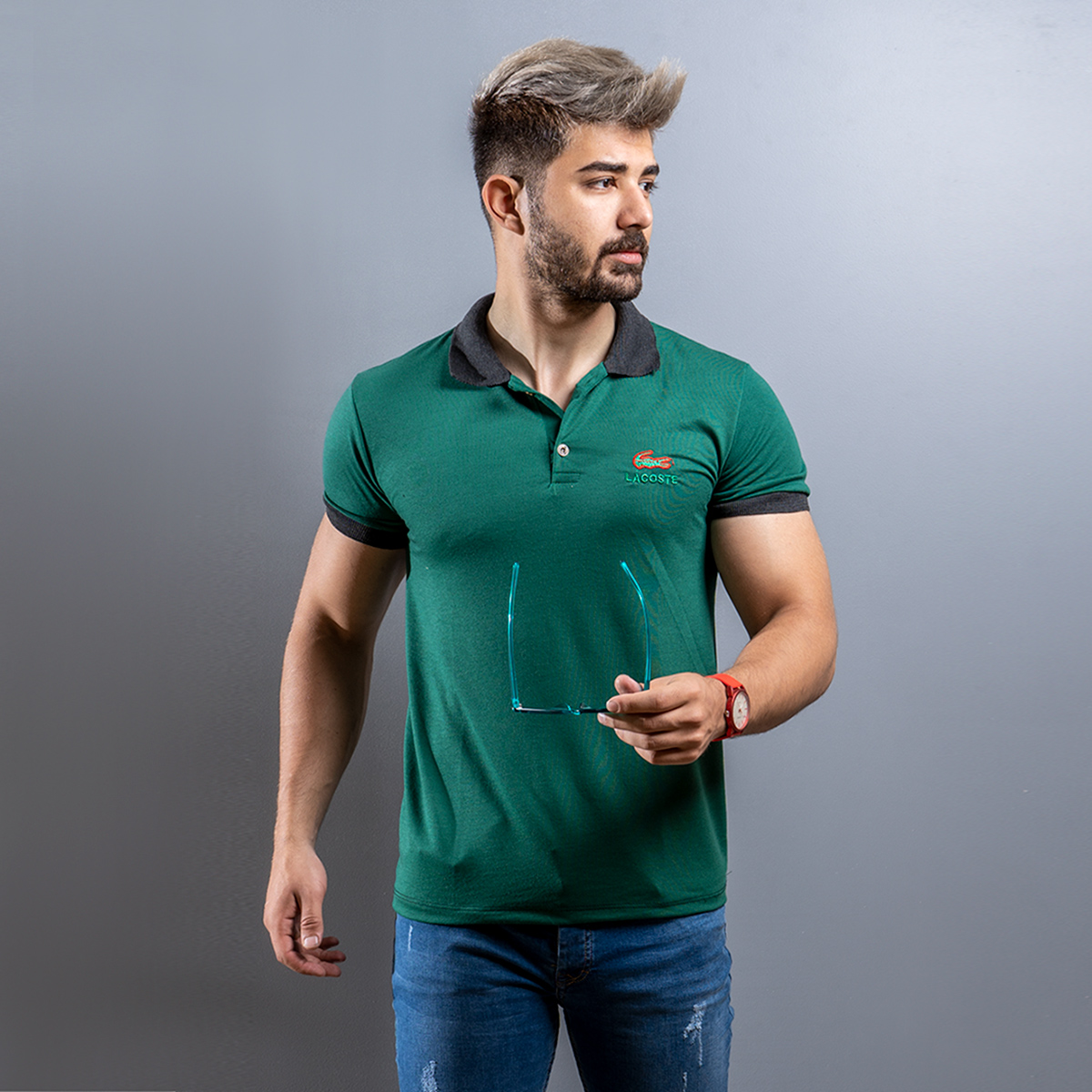 تیشرت Lacoste مردانه سبز مدل Casio