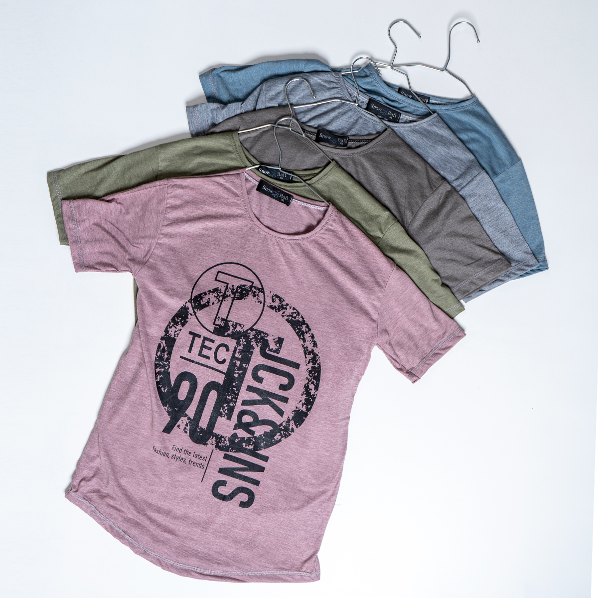 تیشرت مردانه صورتی مدل Romer