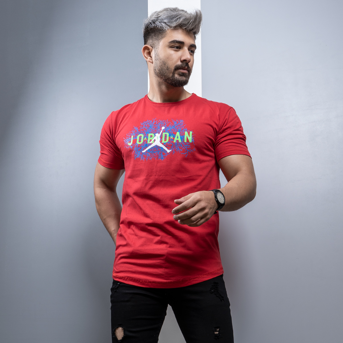 تیشرت Jordan مردانه قرمز مدل SAMSEN