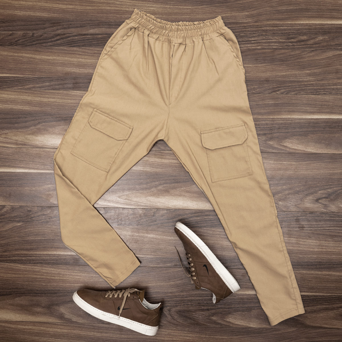 شلوار اسلش مردانه کرم مدل Kiyano