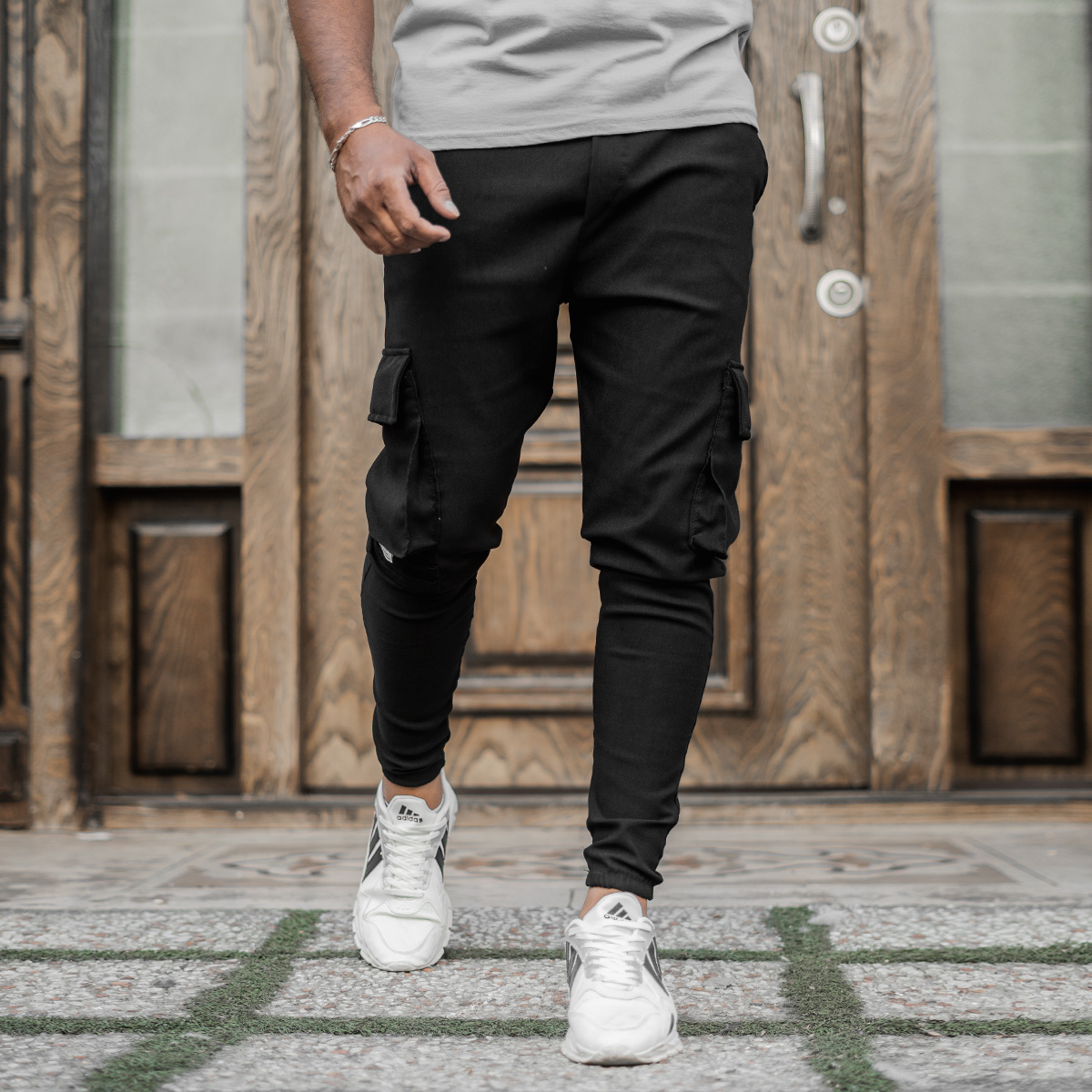 شلوار اسلش مردانه مشکی مدل Ermin