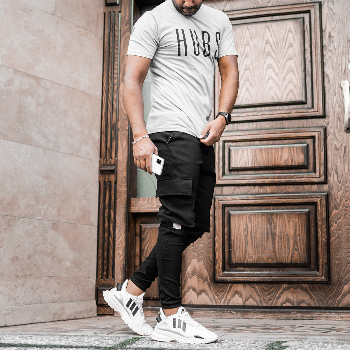 شلوار اسلش مردانه مشکی مدل Ermin