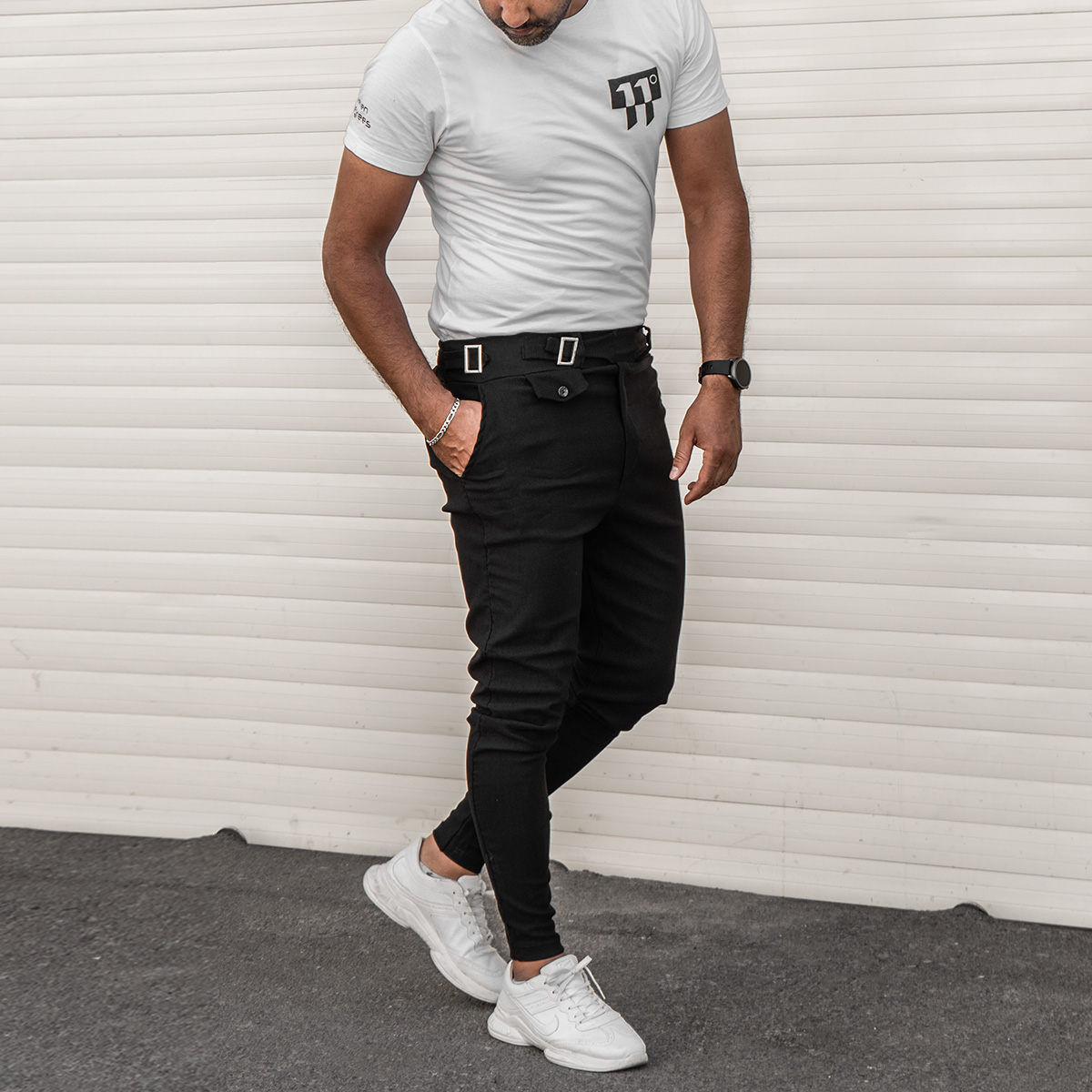 شلواراسلش مردانه مشکی مدل Roka